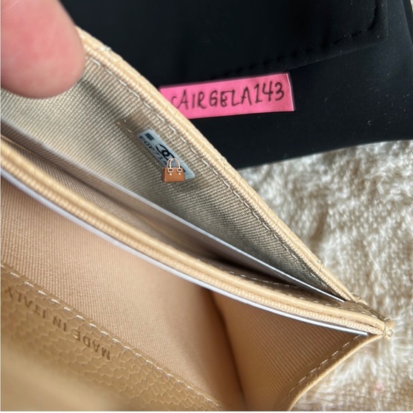 Chanel Flap Card Holder Caviar Beige REV - Picture 15 of 15